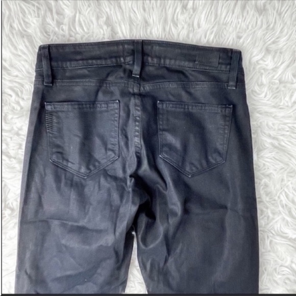 {SOLD} PAIGE Verdugo Ultra Skinny Black Shiny Jeans Size 25 - Picture 3 of 8